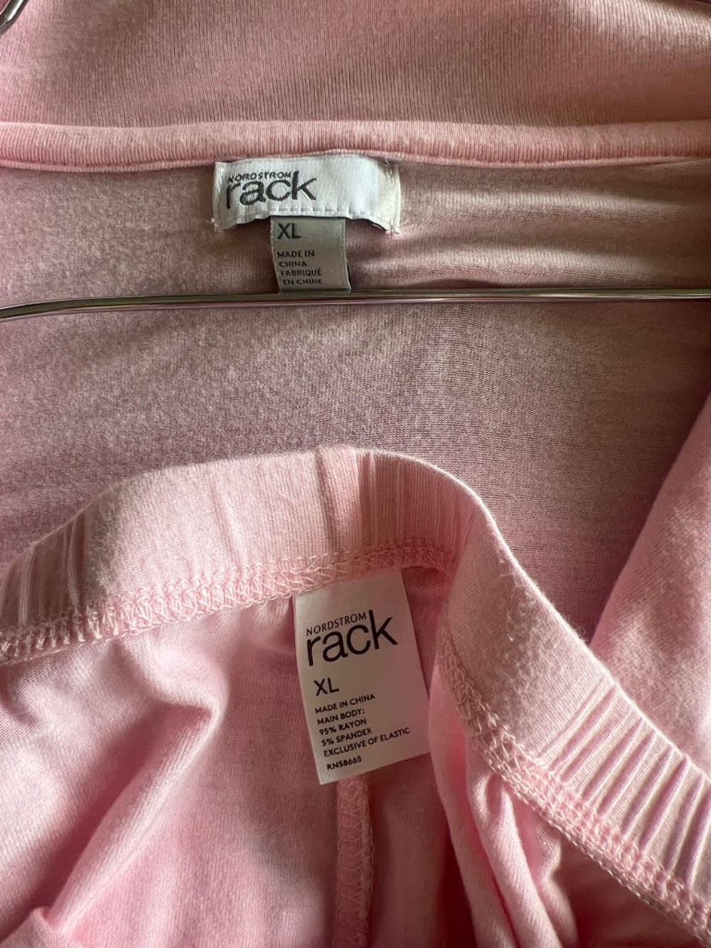 Women's Pink Short Pajama Set with Heart Pocket - Picture 2 of 4